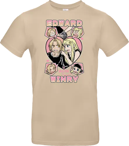 Edward & Winry – Alchemist’s Promise - fullmetal alchemist, edward elric, winry rockbell, anime couple, automail mechanic, alchemy power, brotherhood anime, manga series, anime art - Standard T-Shirt