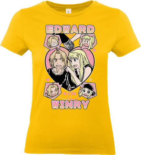 Edward & Winry – Alchemist’s Promise - fullmetal alchemist, edward elric, winry rockbell, anime couple, automail mechanic, alchemy power, brotherhood anime, manga series, anime art - Standard T-Shirt (Frauen)