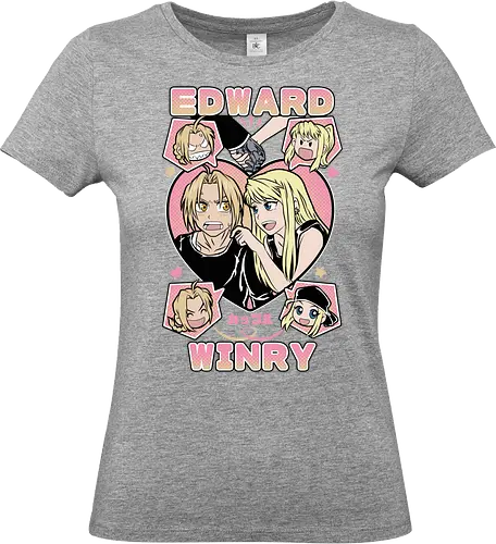 Edward & Winry – Alchemist’s Promise - fullmetal alchemist, edward elric, winry rockbell, anime couple, automail mechanic, alchemy power, brotherhood anime, manga series, anime art - Standard T-Shirt (Frauen)