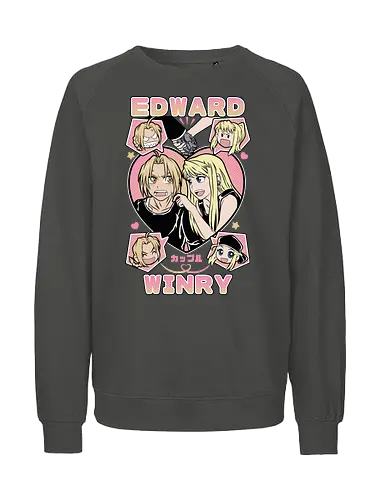 Edward & Winry – Alchemist’s Promise - fullmetal alchemist, edward elric, winry rockbell, anime couple, automail mechanic, alchemy power, brotherhood anime, manga series, anime art - Fairtrade Sweatshirt