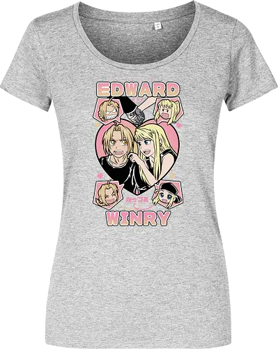 Edward & Winry – Alchemist’s Promise - fullmetal alchemist, edward elric, winry rockbell, anime couple, automail mechanic, alchemy power, brotherhood anime, manga series, anime art - Damen T-Shirt