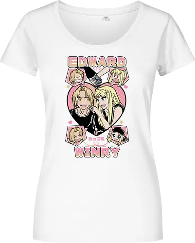 Edward & Winry – Alchemist’s Promise - fullmetal alchemist, edward elric, winry rockbell, anime couple, automail mechanic, alchemy power, brotherhood anime, manga series, anime art - Damen T-Shirt
