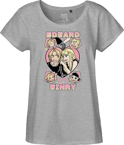 Edward & Winry – Alchemist’s Promise - fullmetal alchemist, edward elric, winry rockbell, anime couple, automail mechanic, alchemy power, brotherhood anime, manga series, anime art - Fairtrade Girl Shirt
