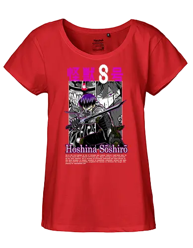 Soshiro Hoshina – Blade of the Defense Force - kaiju no 8, soshiro hoshina, defense force captain, katana fighter, monster slayer, action anime, manga series, anime art - Fairtrade Girl Shirt