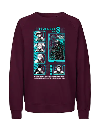 Kaiju No 8 – Defense Force Rising - kaiju no 8, monster anime, defense force, giant creature battle, action shonen, manga series, anime art - Fairtrade Sweatshirt