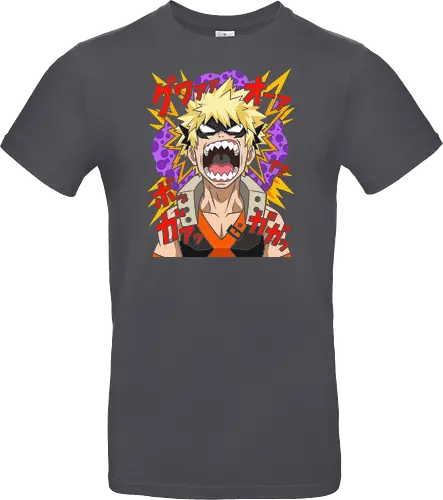 Explosive Rage Katsuki Bakugo Academia Anime Graphic