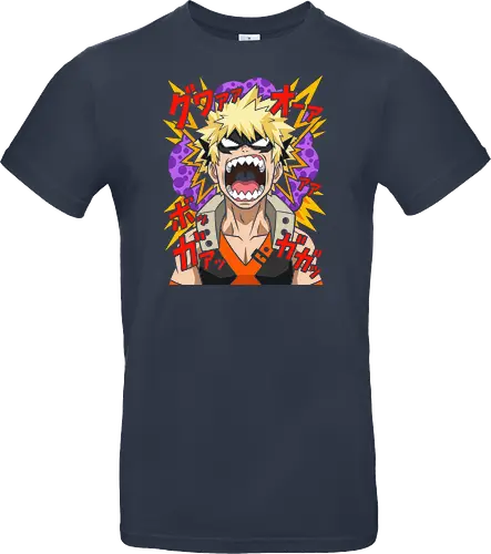 Explosive Rage Katsuki Bakugo Academia Anime Graphic