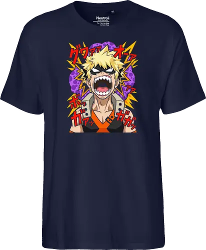 Explosive Rage Katsuki Bakugo Academia Anime Graphic
