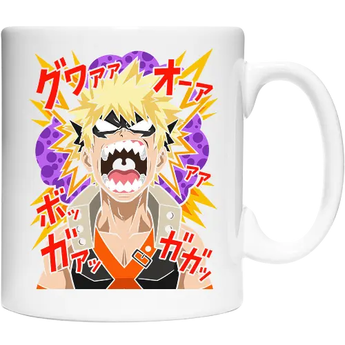 Explosive Rage Katsuki Bakugo Academia Anime Graphic