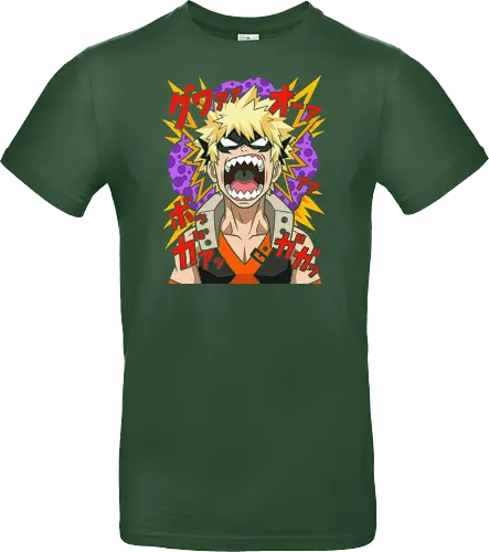 Explosive Rage Katsuki Bakugo Academia Anime Graphic