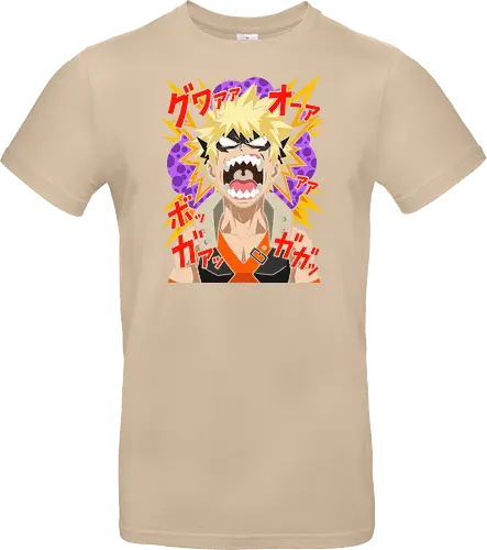 Explosive Rage Katsuki Bakugo Academia Anime Graphic