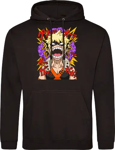Explosive Rage Katsuki Bakugo Academia Anime Graphic