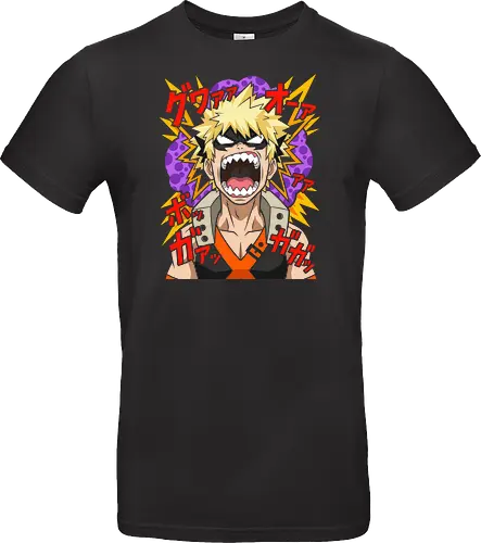 Explosive Rage Katsuki Bakugo Academia Anime Graphic