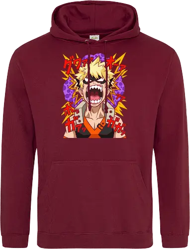 Explosive Rage Katsuki Bakugo Academia Anime Graphic