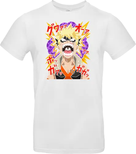 Explosive Rage Katsuki Bakugo Academia Anime Graphic