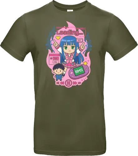 Loading Alt Kawaii Gamer Girl Retro Handheld Console Graphic