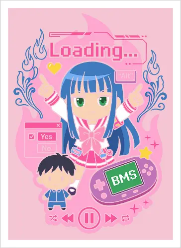 Loading Alt Kawaii Gamer Girl Retro Handheld Console Graphic