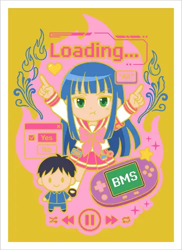Loading Alt Kawaii Gamer Girl Retro Handheld Console Graphic