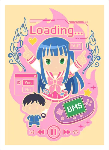 Loading Alt Kawaii Gamer Girl Retro Handheld Console Graphic
