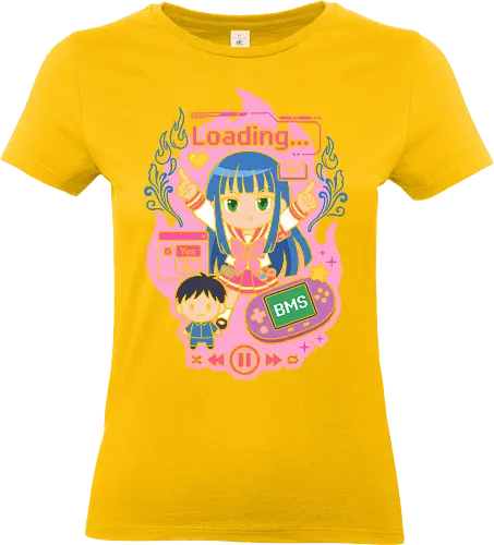 Loading Alt Kawaii Gamer Girl Retro Handheld Console Graphic - loading screen parody top, cute gaming enthusiast gift, vibrant anime illustration tee, trendy internet culture fashion, handheld gaming fan apparel, loading alt girl shirt, kawaii gamer t-shirt, retro handheld console graphic tee, anime school girl streetwear, pixel art aesthetic clothing, pink and blue vaporwave design, cyber kawaii apparel, gaming status bar top, alt fashion t-shirt, harajuku gamer girl merch, bms console graphic, 2000s nostalgia clothing, aesthetic anime girl shirt, pixel heart streetwear - Standard T-Shirt (Frauen)