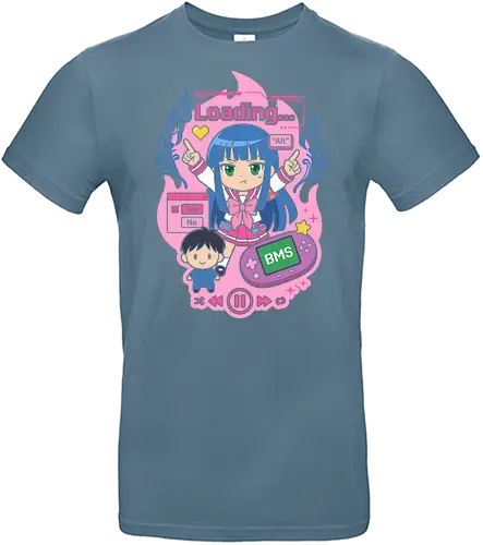 Loading Alt Kawaii Gamer Girl Retro Handheld Console Graphic - loading screen parody top, cute gaming enthusiast gift, vibrant anime illustration tee, trendy internet culture fashion, handheld gaming fan apparel, loading alt girl shirt, kawaii gamer t-shirt, retro handheld console graphic tee, anime school girl streetwear, pixel art aesthetic clothing, pink and blue vaporwave design, cyber kawaii apparel, gaming status bar top, alt fashion t-shirt, harajuku gamer girl merch, bms console graphic, 2000s nostalgia clothing, aesthetic anime girl shirt, pixel heart streetwear - Standard T-Shirt