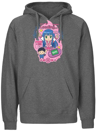 Loading Alt Kawaii Gamer Girl Retro Handheld Console Graphic - loading screen parody top, cute gaming enthusiast gift, vibrant anime illustration tee, trendy internet culture fashion, handheld gaming fan apparel, loading alt girl shirt, kawaii gamer t-shirt, retro handheld console graphic tee, anime school girl streetwear, pixel art aesthetic clothing, pink and blue vaporwave design, cyber kawaii apparel, gaming status bar top, alt fashion t-shirt, harajuku gamer girl merch, bms console graphic, 2000s nostalgia clothing, aesthetic anime girl shirt, pixel heart streetwear - Fairtrade Hoodie