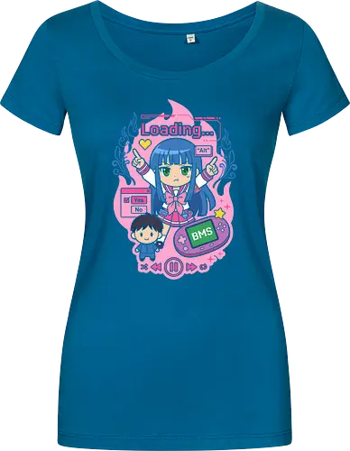 Loading Alt Kawaii Gamer Girl Retro Handheld Console Graphic