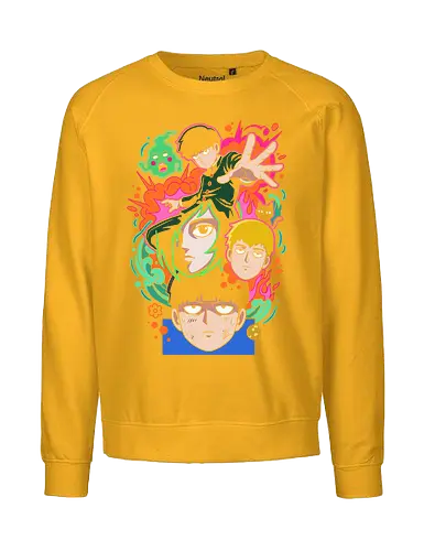 "Psychic Awakening" Mob Shigeo Kageyama Retro Anime - mob psycho 100 shirt, shigeo kageyama t-shirt, reigen arataka graphic tee, psychic awakening apparel, dimple ekubo anime design, supernatural shonen streetwear, neon anime aesthetic clothing, 100 percent mob top, psychic aura graphic shirt, spirit hunter anime merch, shigeo kageyama fan gear, unique anime art shirt, supernatural comedy merch, quirky anime fan gift, vibrant manga illustration, reigen and mob t-shirt, psychic power aesthetic, bold anime character top, urban anime fashion - Fairtrade Sweatshirt