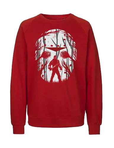 Crystal Lake Schatten - Jason Voorhees Kunst - jason maske, jason voorhees t-shirt, freitag der 13, slasher film, horror kleidung, crystal lake, teetan, hockey maske, horror kunst, terror film, sean cunningham, slasher kino, dunkle kunst, klassischer terror, camp crystal lake - Fairtrade Sweatshirt
