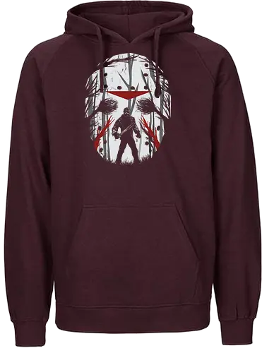 Crystal Lake Schatten - Jason Voorhees Kunst - jason maske, jason voorhees t-shirt, freitag der 13, slasher film, horror kleidung, crystal lake, teetan, hockey maske, horror kunst, terror film, sean cunningham, slasher kino, dunkle kunst, klassischer terror, camp crystal lake - Fairtrade Hoodie