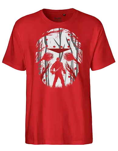 Crystal Lake Schatten - Jason Voorhees Kunst - jason maske, jason voorhees t-shirt, freitag der 13, slasher film, horror kleidung, crystal lake, teetan, hockey maske, horror kunst, terror film, sean cunningham, slasher kino, dunkle kunst, klassischer terror, camp crystal lake - Fairtrade T-Shirt