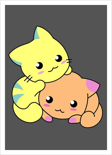 Gatos Amarillos y Naranjas Relajantes