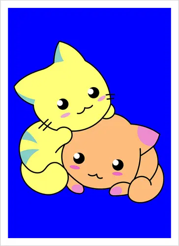 Gatos Amarillos y Naranjas Relajantes