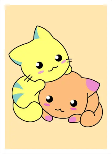 Gatos Amarillos y Naranjas Relajantes