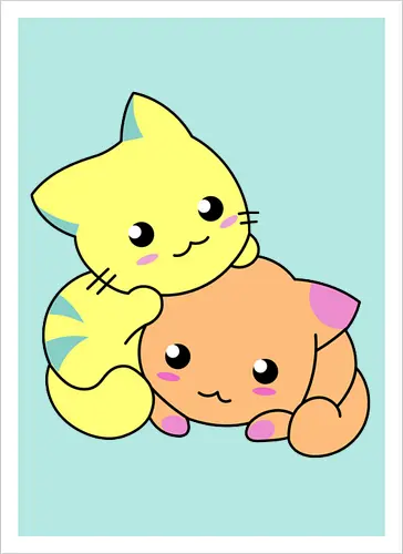 Gatos Amarillos y Naranjas Relajantes