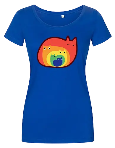 Gatos Arcoíris - Raro, Minimalista, Alegre, Arte, Gato, Animal, Animales, Arcoíris, Rojo, Colorido, Divertido, Gatos, Hogar, Decoración, Fanart, Encantador, Gatos graciosos, Alegre, Entretenido - Damen T-Shirt