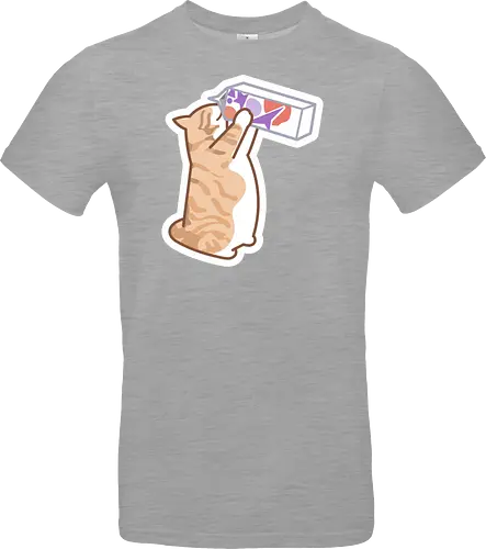 Gato Naranja Bebe Leche