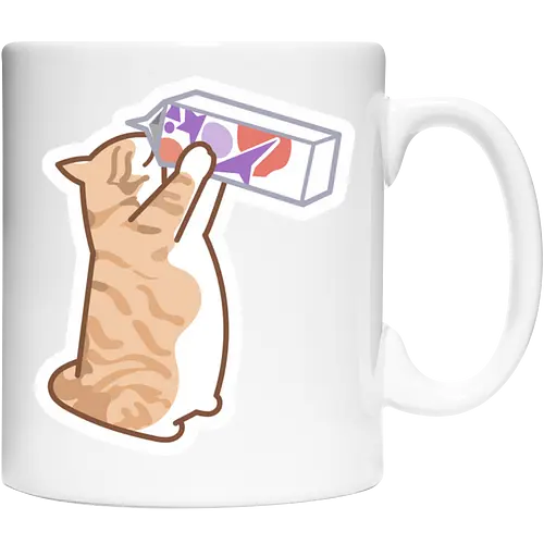 Gato Naranja Bebe Leche