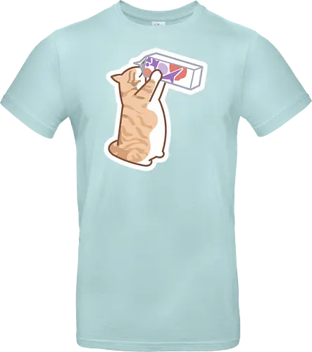 Gato Naranja Bebe Leche