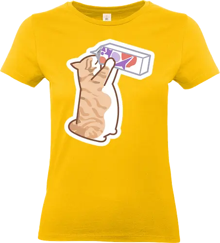 Gato Naranja Bebe Leche - Mascota, Fanart, Alimento, Sediento, Proteína, Gato, Animal, Animales, Gatito, Bebiendo, Beber, Leche, Gatos, Gordo, Naranja, Gato Lindo, Gatos Lindos - Standard T-Shirt (Frauen)