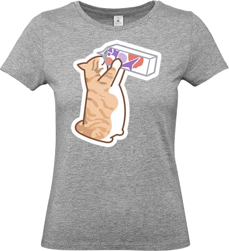 Gato Naranja Bebe Leche - Mascota, Fanart, Alimento, Sediento, Proteína, Gato, Animal, Animales, Gatito, Bebiendo, Beber, Leche, Gatos, Gordo, Naranja, Gato Lindo, Gatos Lindos - Standard T-Shirt (Frauen)