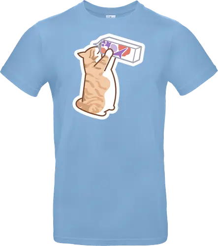 Gato Naranja Bebe Leche