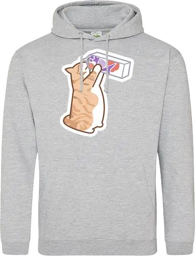 Gato Naranja Bebe Leche