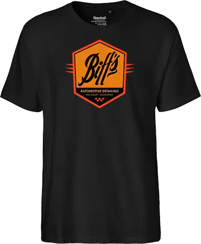 Biff Automotive Detailing - movie, Future, automotive, biff tannen, brute, delorean, doc brown, film, high school, hollywood, hoverboard, marty mcfly, retro, time travel, villain - Fairtrade T-Shirt