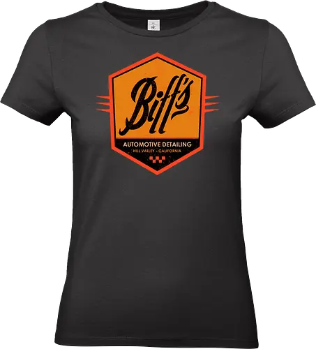 Biff Automotive Detailing - movie, Future, automotive, biff tannen, brute, delorean, doc brown, film, high school, hollywood, hoverboard, marty mcfly, retro, time travel, villain - Standard T-Shirt (Frauen)