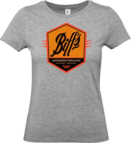 Biff Automotive Detailing - movie, Future, automotive, biff tannen, brute, delorean, doc brown, film, high school, hollywood, hoverboard, marty mcfly, retro, time travel, villain - Standard T-Shirt (Frauen)