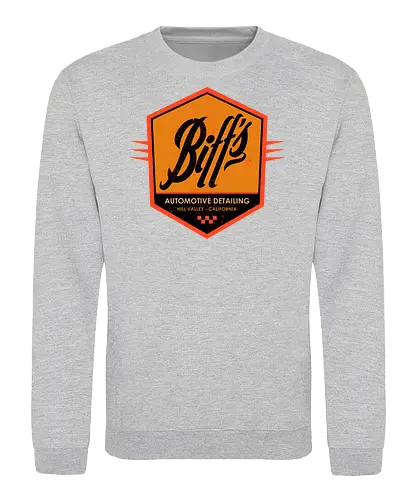 Biff Automotive Detailing - movie, Future, automotive, biff tannen, brute, delorean, doc brown, film, high school, hollywood, hoverboard, marty mcfly, retro, time travel, villain - Sweatshirt