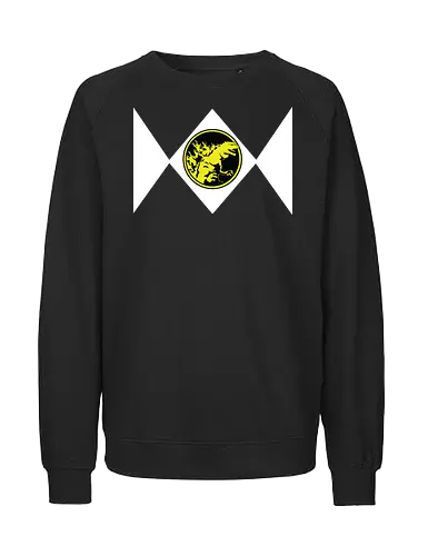 Kaiju Power Rangers - Kaiju Ranger Mashup - teetan, super sentai, mighty morphin, godzilla t-shirt, power rangers mashup, kaiju ranger, tokusatsu kleidung, gojira toho, japanische popkultur, kaiju eiga, monsterfilme, gelber ranger, minimalistische kunst, godzilla 1954, toho gesellschaft - Fairtrade Sweatshirt