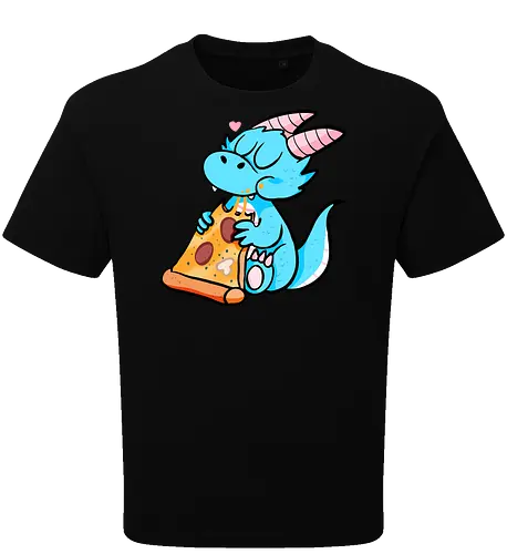 Pizza Drache - Pizza, Drache, Fantasy - Oversize T-Shirt