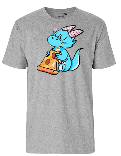 Pizza Drache - Pizza, Drache, Fantasy - Fairtrade T-Shirt